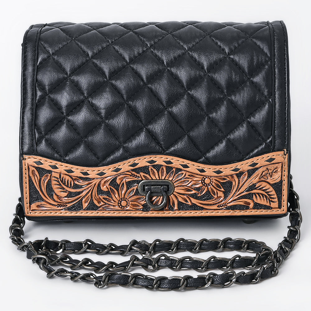 ADBG1685 Tooled Leather Crossbody - Western Handmade Bag by American Darling