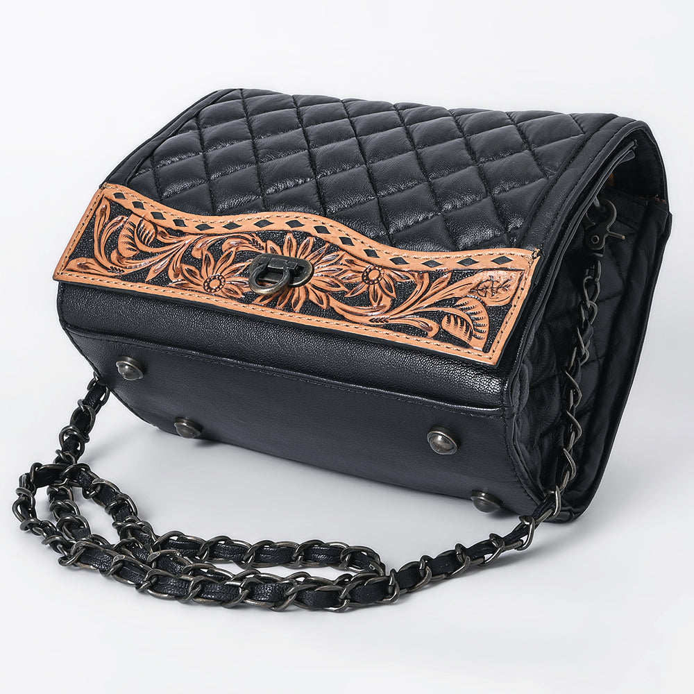 ADBG1685 Tooled Leather Crossbody - Western Handmade Bag by American Darling