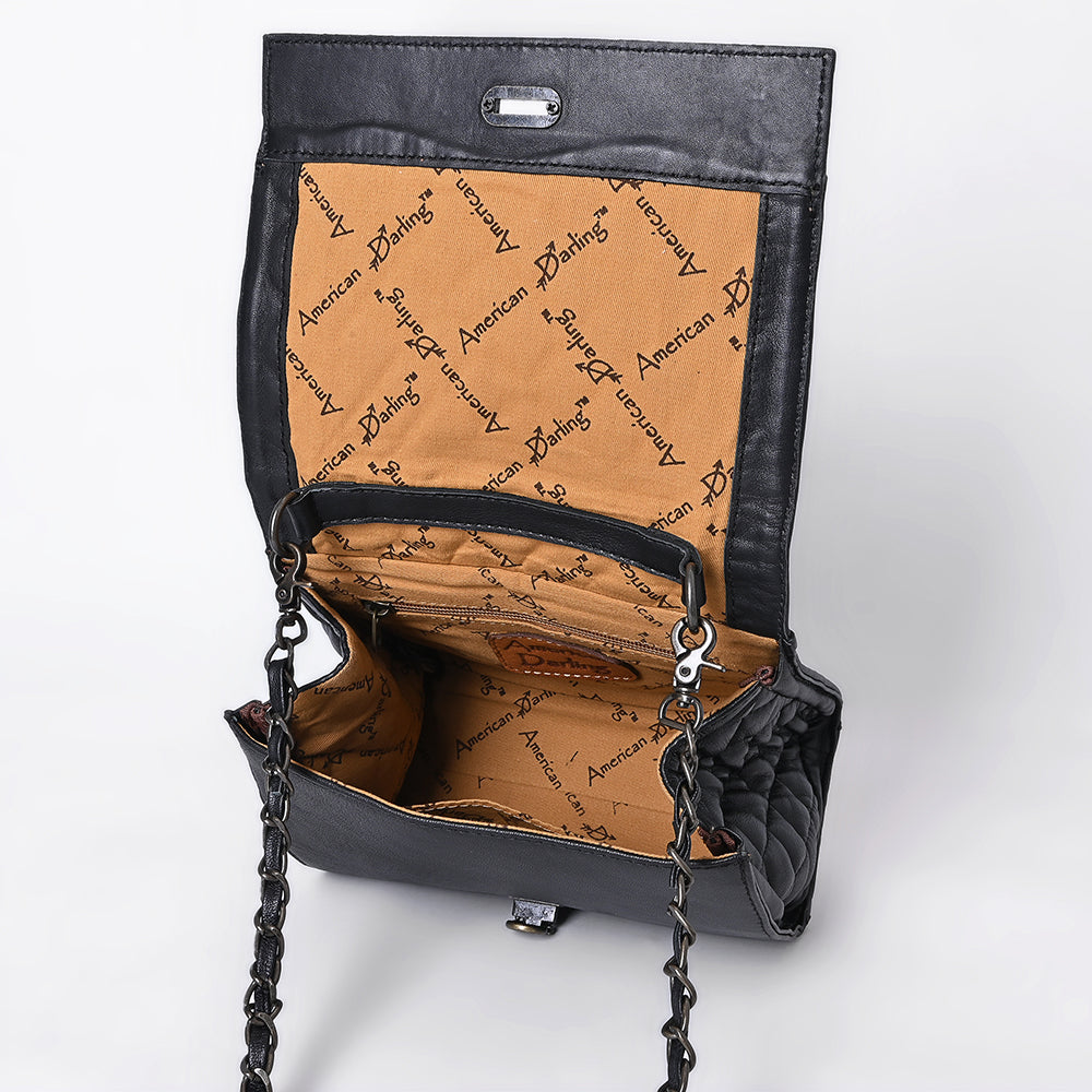 ADBG1685 Tooled Leather Crossbody - Western Handmade Bag by American Darling