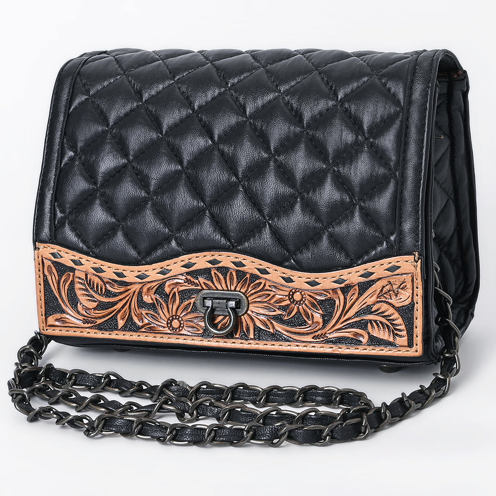 ADBG1685 Tooled Leather Crossbody - Western Handmade Bag by American Darling