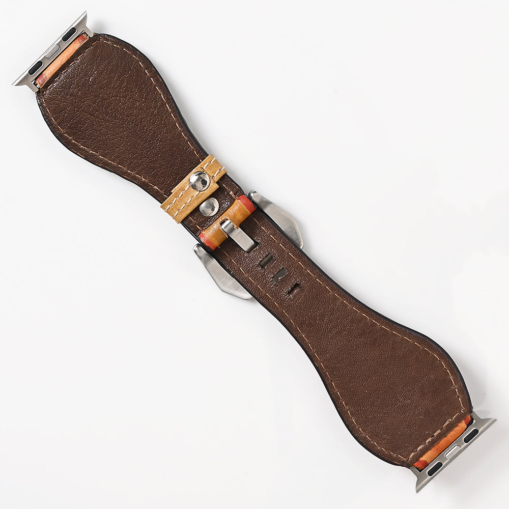 ADWAM127 Genuine Leather Hand Painted Smart I Watch Strap