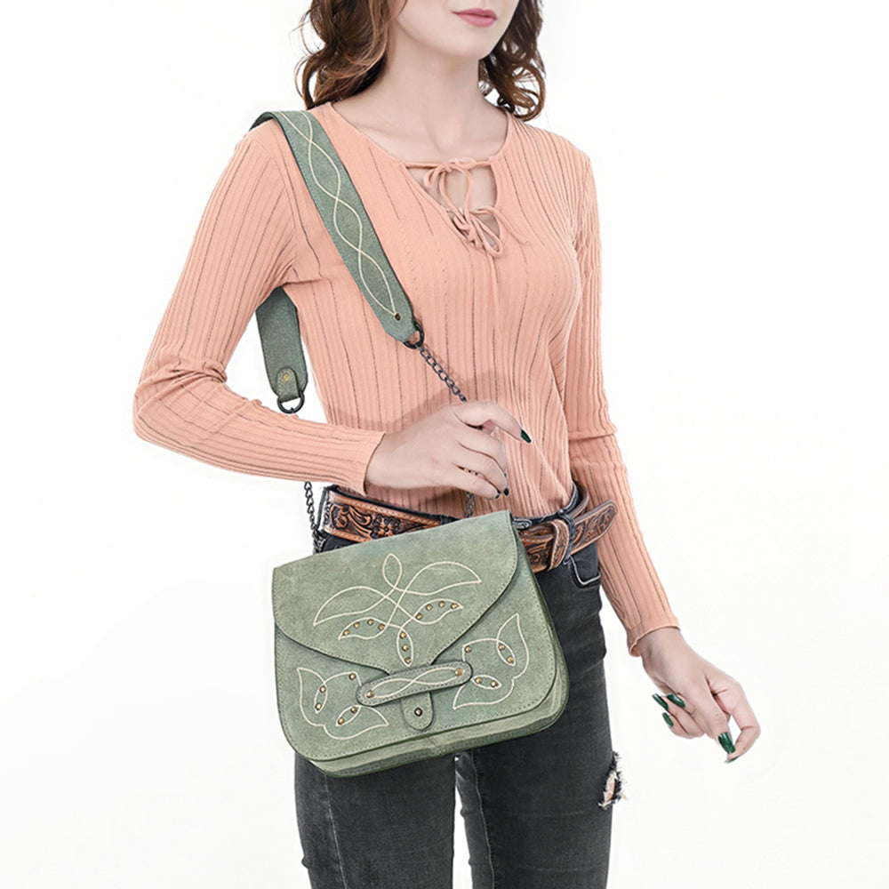 ADBGZX105 Wallet Western Genuine suede Leather women bag