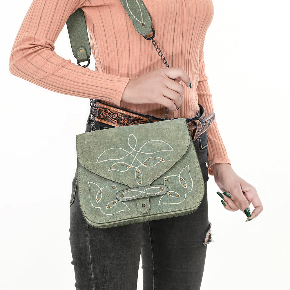 ADBGZX105 Wallet Western Genuine suede Leather women bag