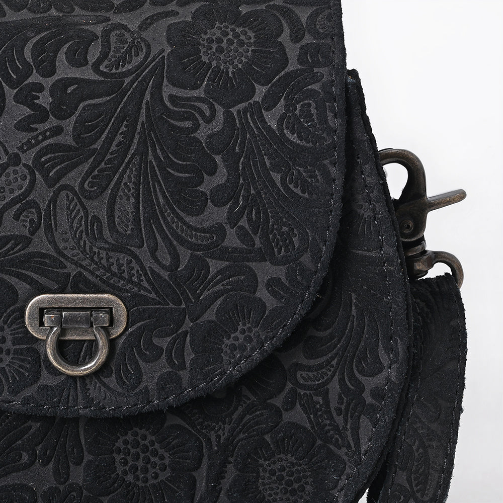 ADBG1693 Tooled Leather Crossbody - Western Handmade Bag by American Darling