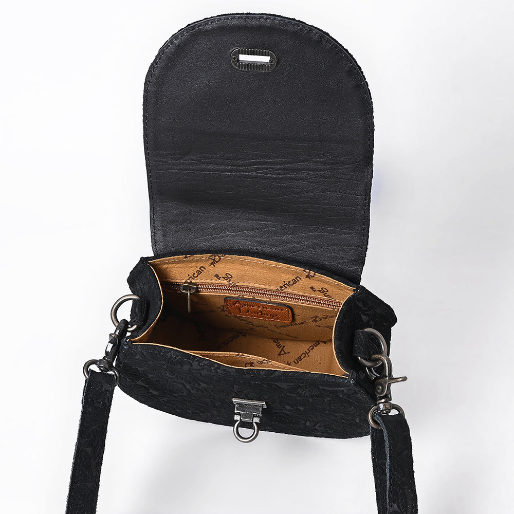 ADBG1693 Tooled Leather Crossbody - Western Handmade Bag by American Darling