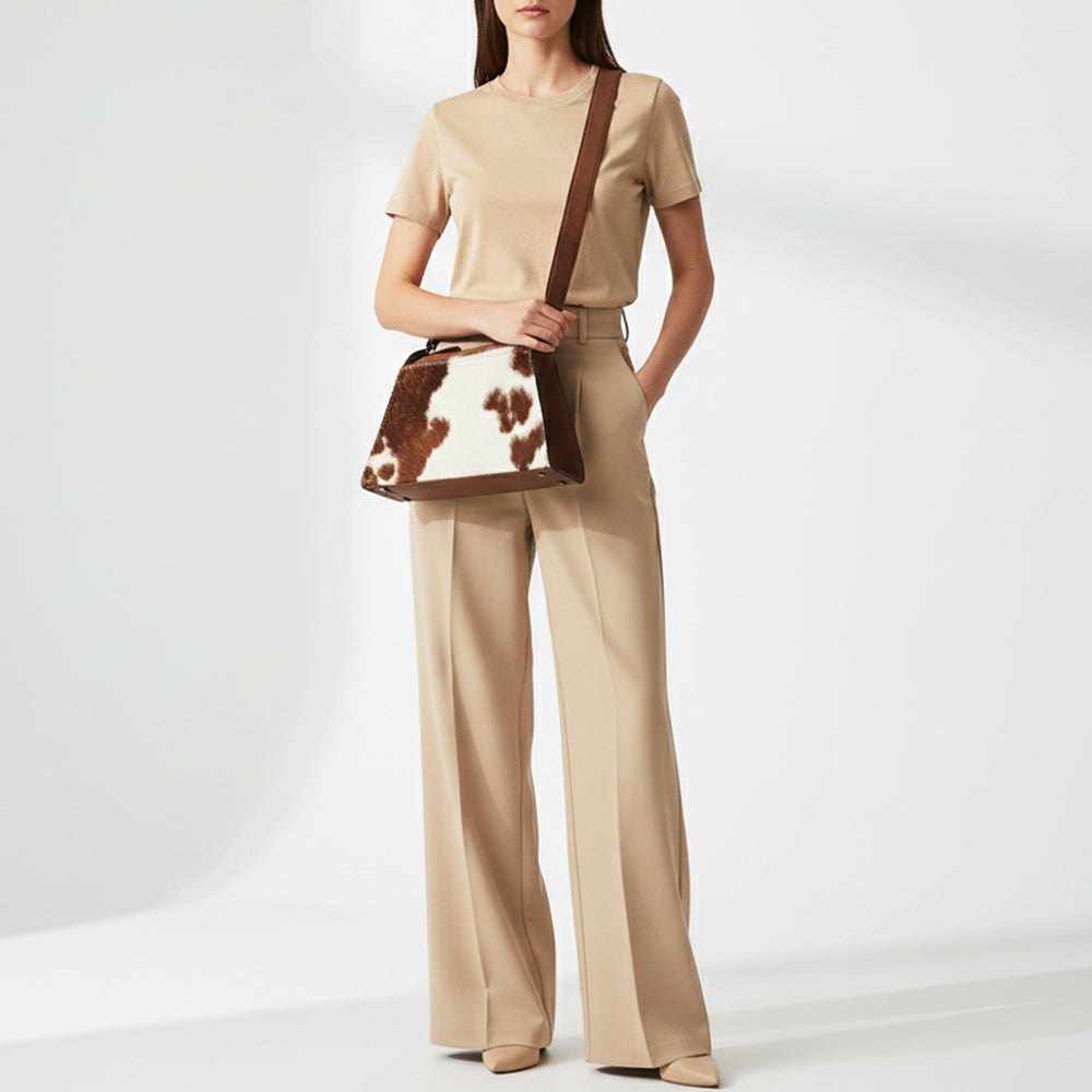 ADBG1698 Small Crossbody Hair on Genuine Leather women bag western Bag