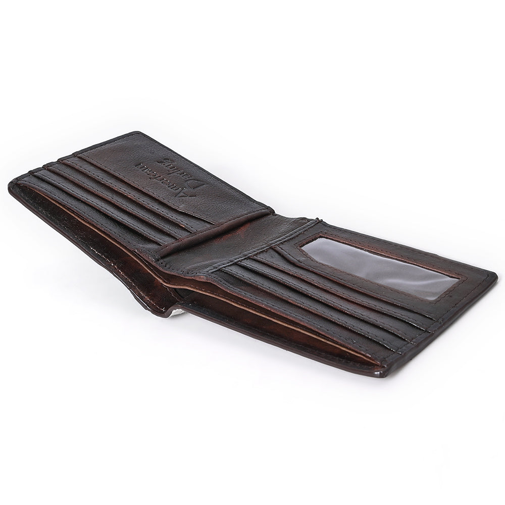 ADBGM454 Western Hair-On Leather Rodeo Wallet - Engraved Design
