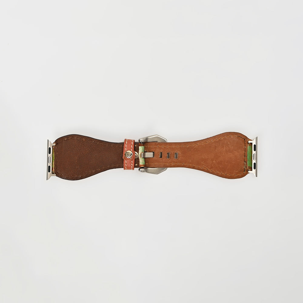 ADWAM128 American Darling Hand Painted Leather I Watch strap - Western Saguaro Series