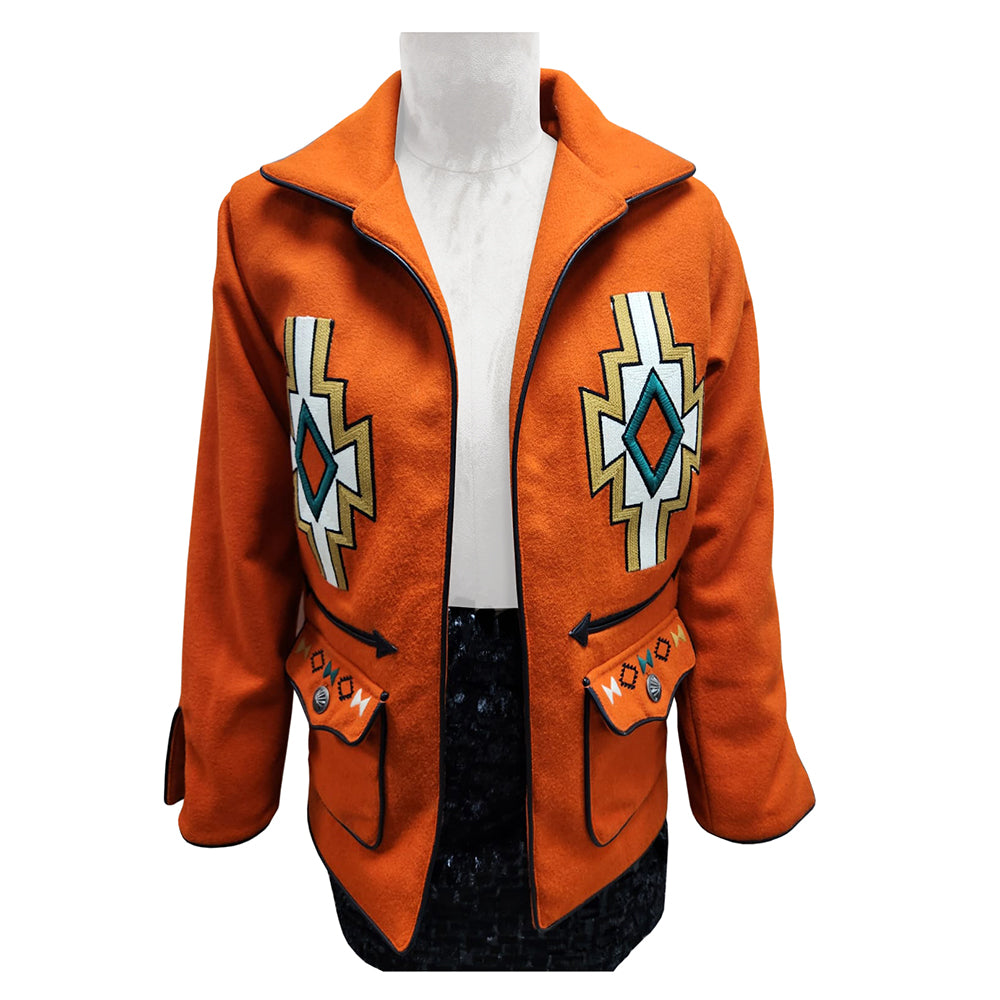 ADJKT046 Women Woolen Fabric Jacket Dress