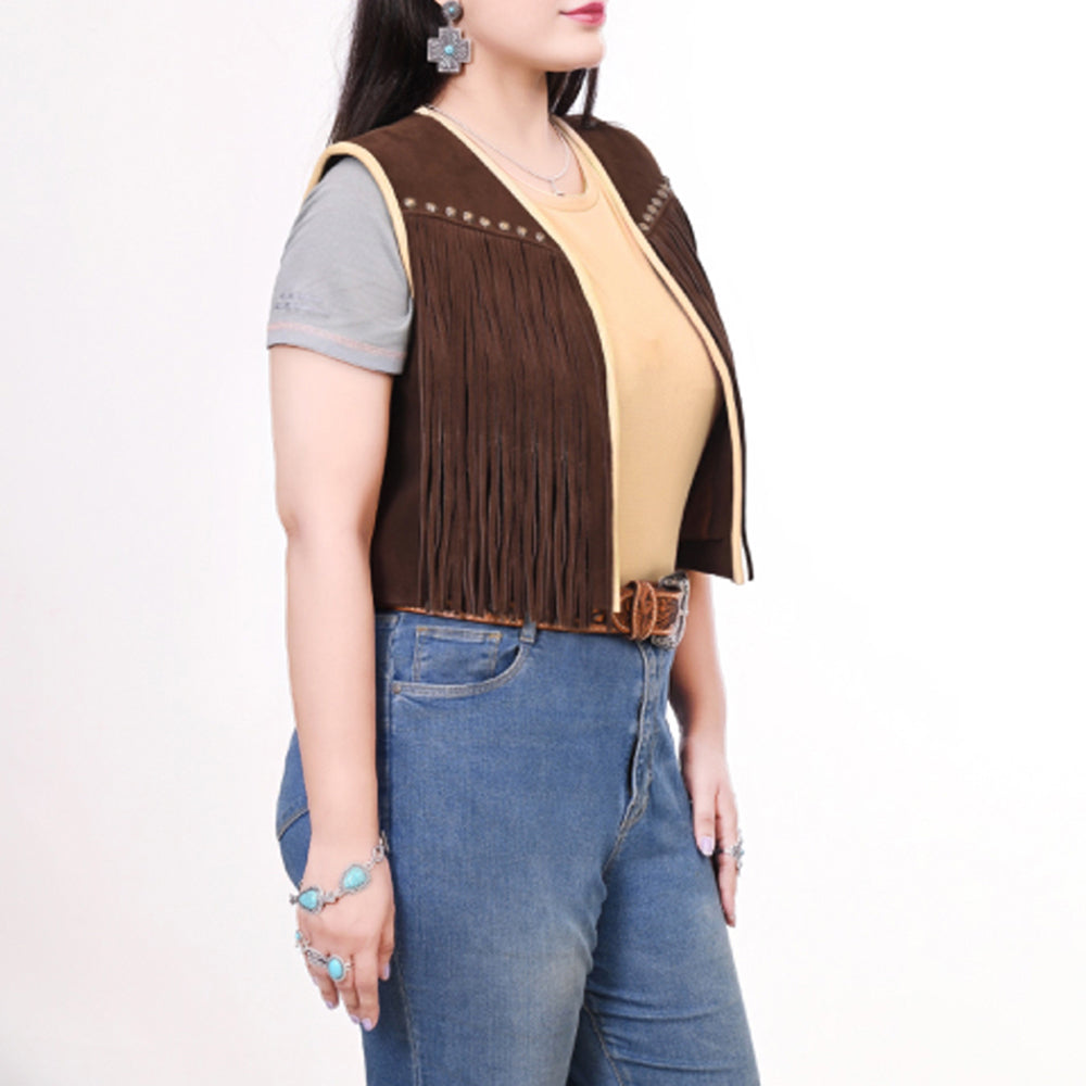 ADJKT056 Genuine Leather Women Shirt Jacket Dress