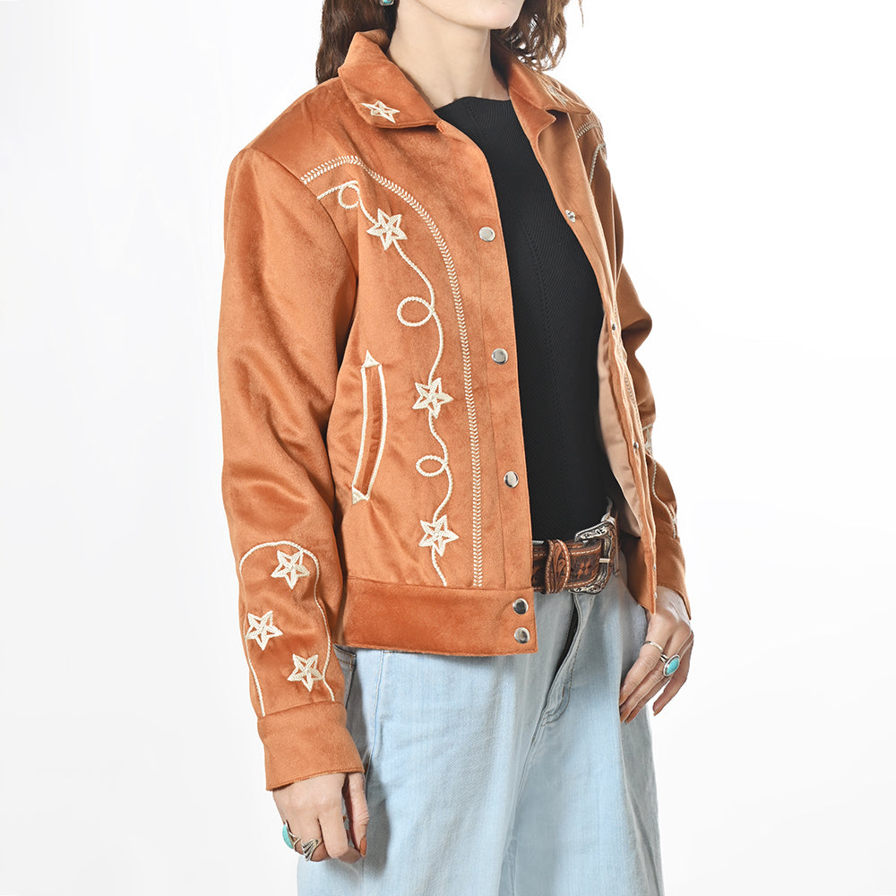 ADJKT057 Women Fabric Shirt Jacket Dress