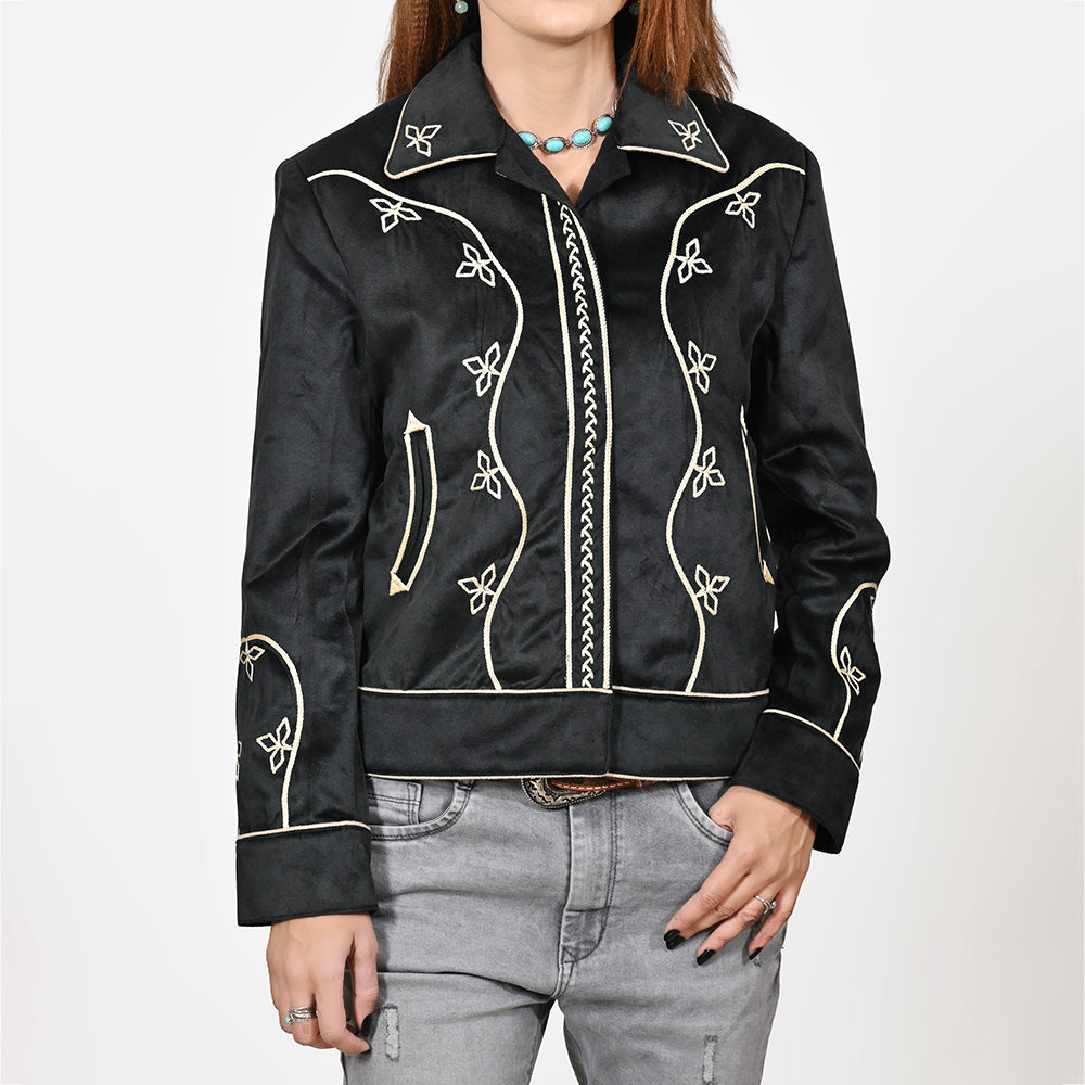 ADJKT059 Women Fabric Shirt Jacket Dress