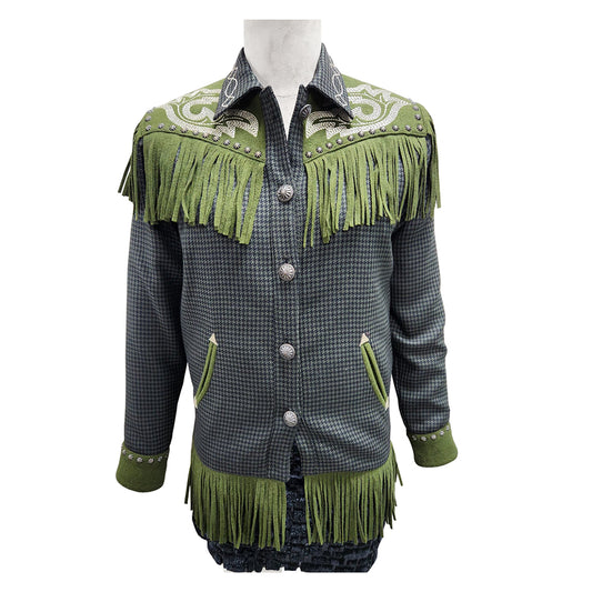 ADJKT062 Women Woolen Fabric Shirt Jacket Dress