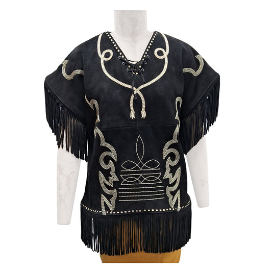 ADSH041 Genuine Leather Women Shirt Jacket Dress