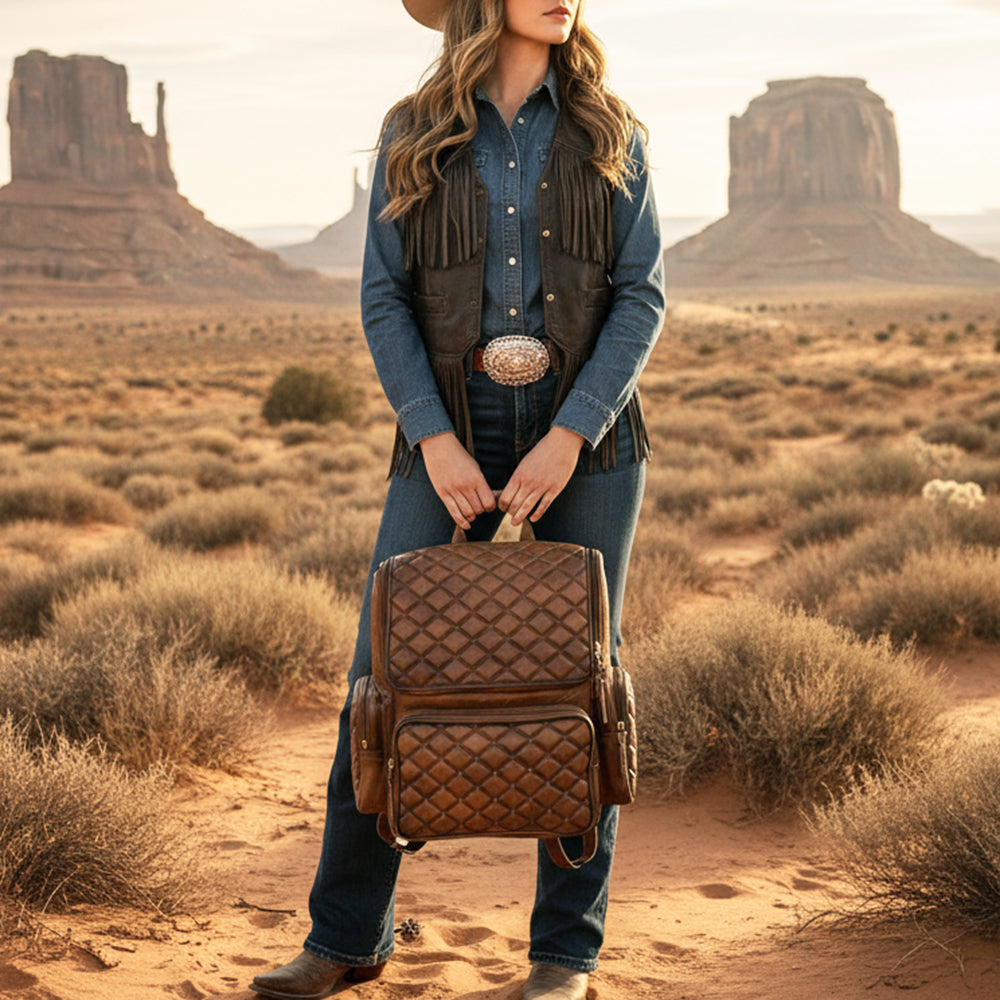 ADBGM631 Backpack Genuine Leather Women Bag