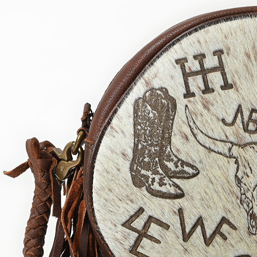 ADBGM672 Canteen  Hair on Genuine Leather Women Bag