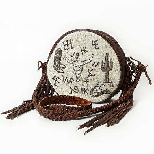 ADBGM672 Canteen  Hair on Genuine Leather Women Bag