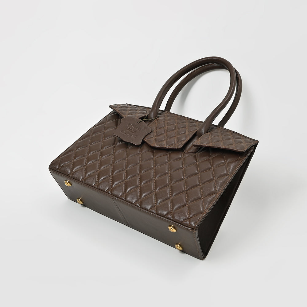 NMBGM189 American Darling Quilted Genuine Leather Satchel Tote