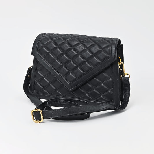 NMBGM191 Never Mind Quilted Leather Envelope Crossbody Bag
