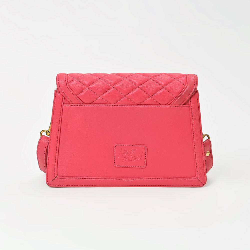 NMBGM191 Never Mind Quilted Leather Envelope Crossbody Bag
