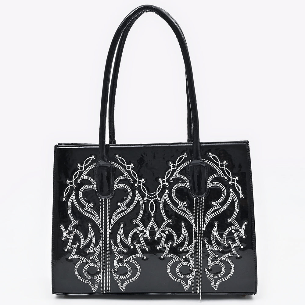 ADBGA800 Tote Embroidery Genuine Leather women bag western Bag