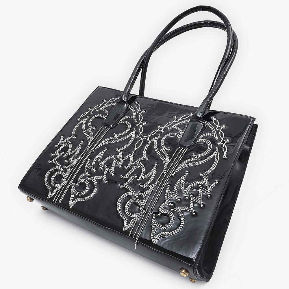 ADBGA800 Tote Embroidery Genuine Leather women bag western Bag