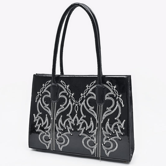 ADBGA800 Tote Embroidery Genuine Leather women bag western Bag