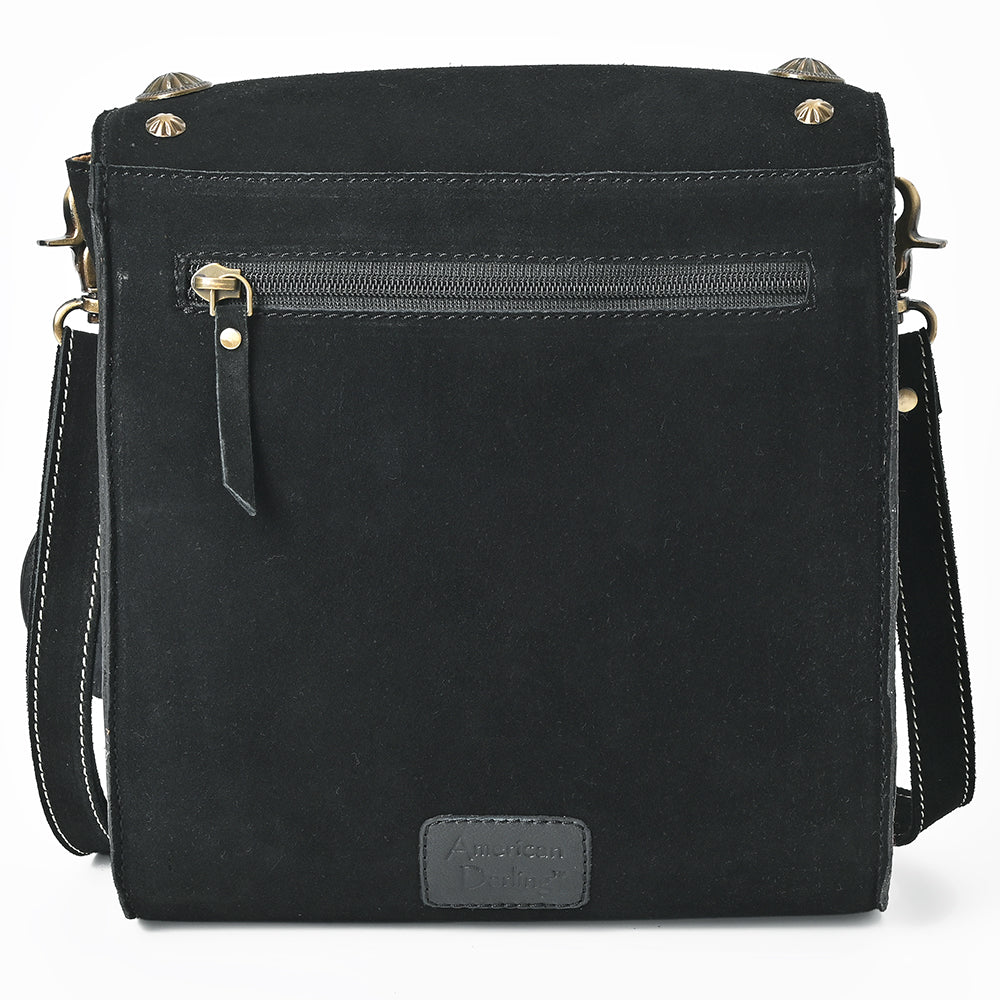 ADBGA803 American Darling Boot Stitched Suede Leather Cross body Bag with Concho