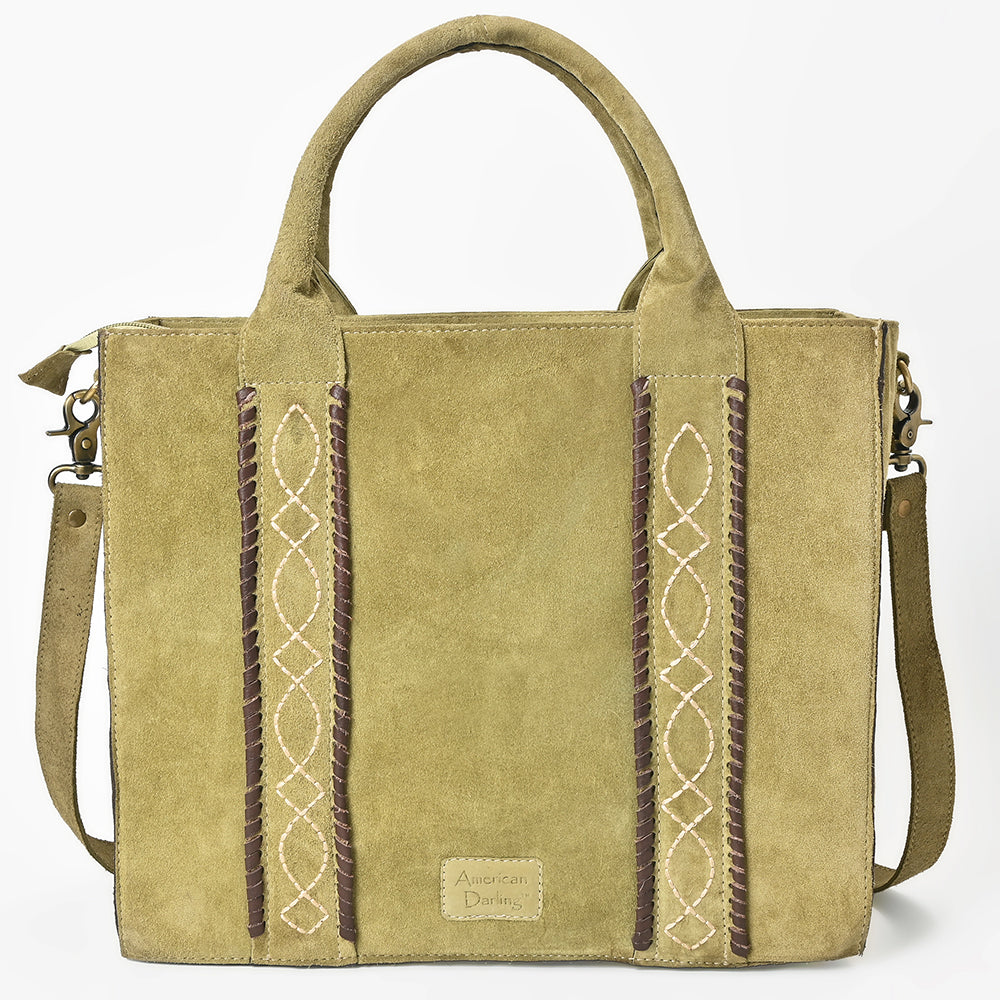 ADBGA607 Western Tote Bag-Genuine Leather with Hand-Stitched Detailing