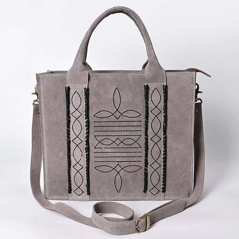 ADBGA607 Western Tote Bag-Genuine Leather with Hand-Stitched Detailing