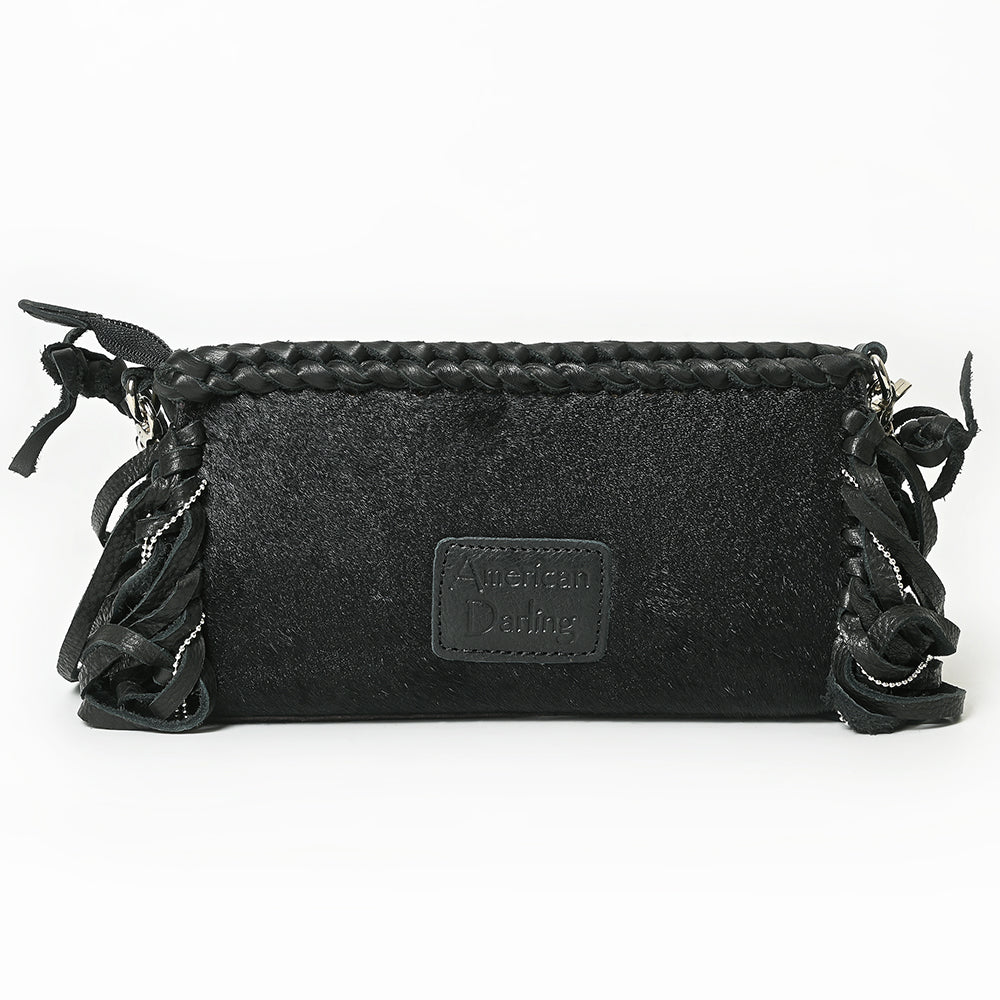 ADBGM277 Mini Fringe Crossbody - Braided Leather & Turquoise Concho