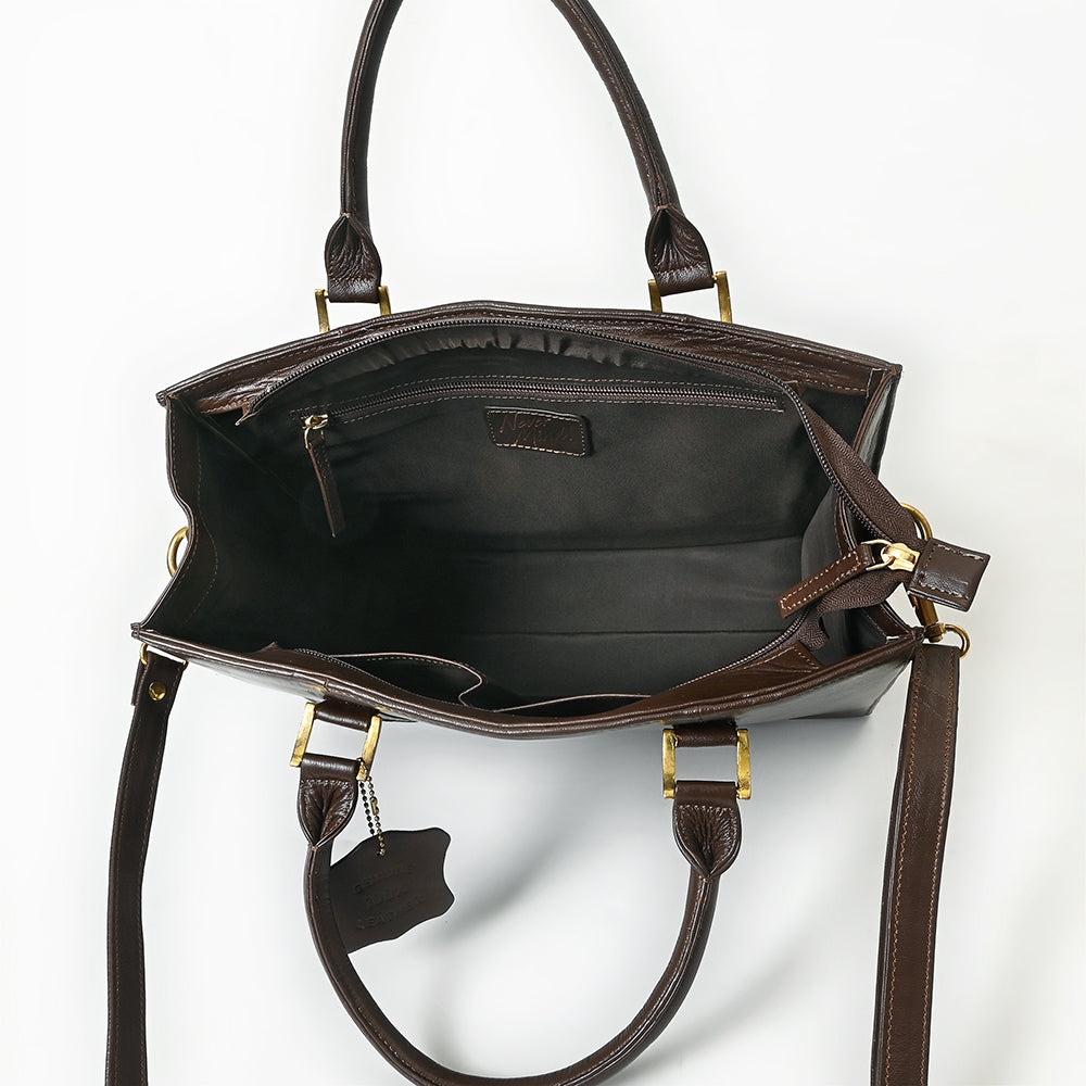 NMBGM199 Briefcase Genuine Western Leather Women Bag