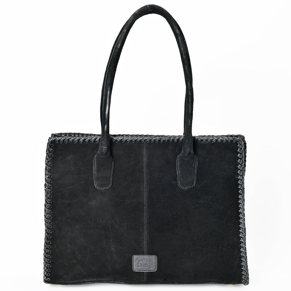ADBGA819 American Darling Handcrafted Suede Tote Bag with Boot Stitched Embroidery