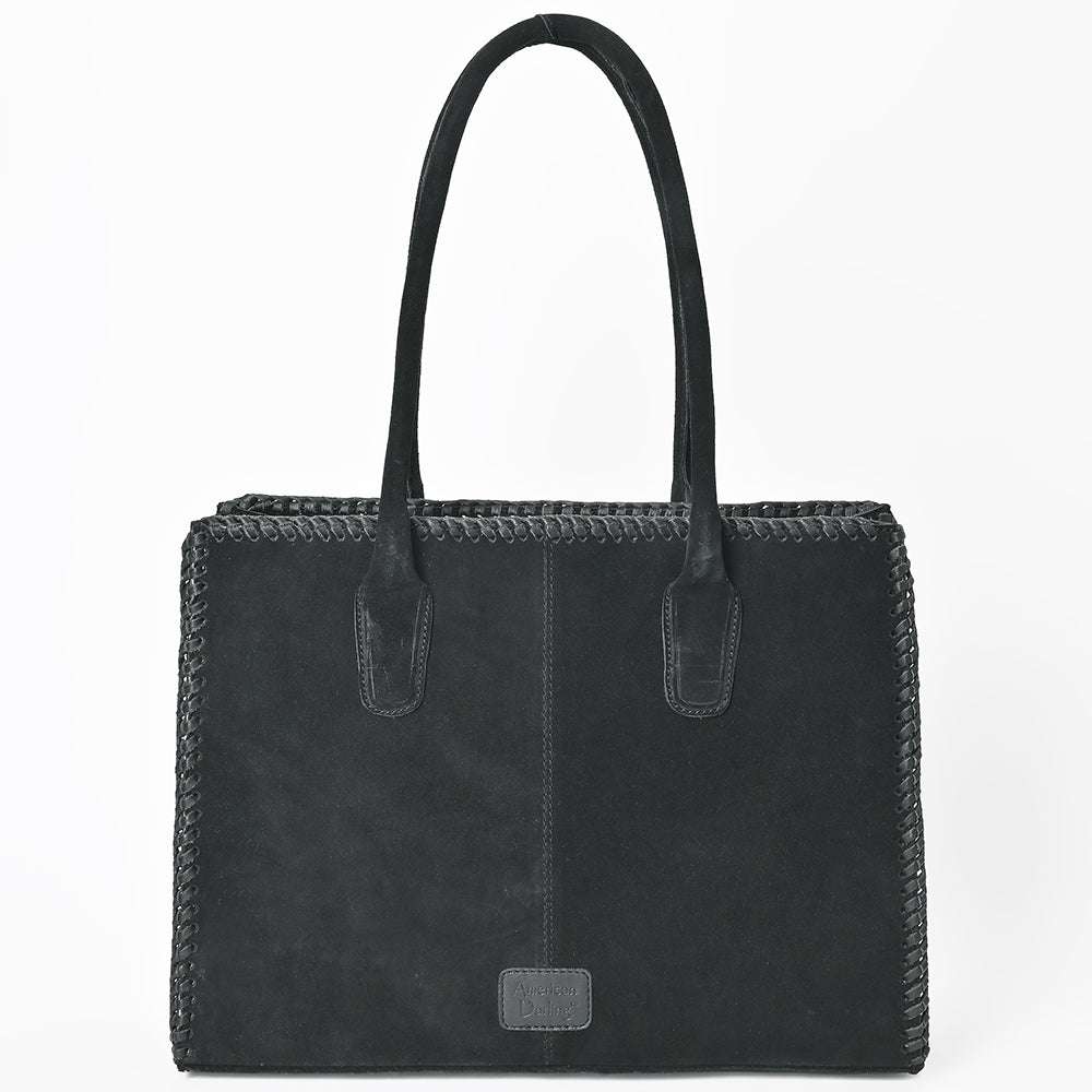 ADBGA823 American Darling Handcrafted Braided Leather Tote Bag with Fringes