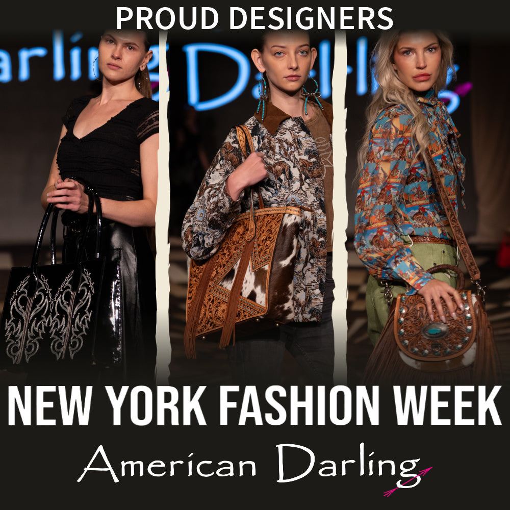 ADBG1004 American Darling Western Saddle Blanket Tote Bag Genuine Leather Trim