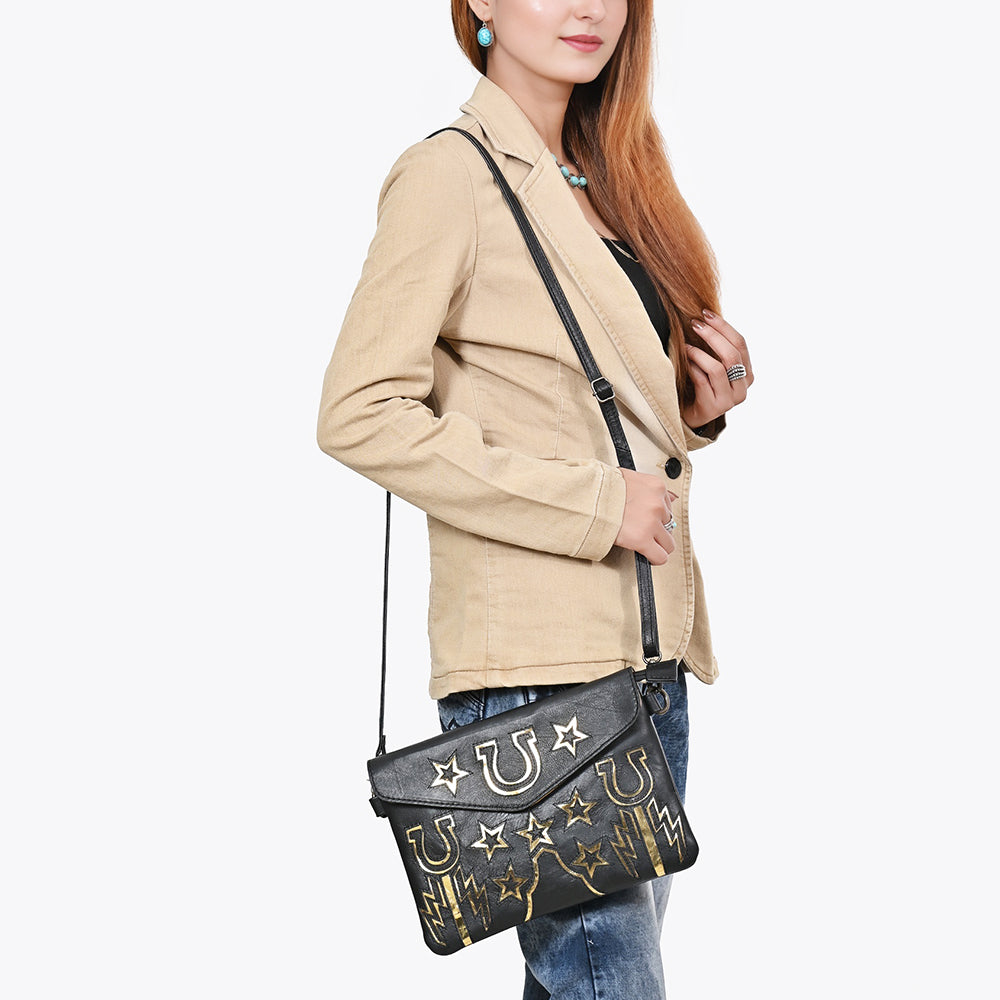 ADBG1769 Envelope Genuine Leather women bag western Bag