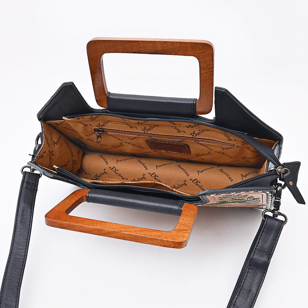 ADBG1776 Crossbody Hand Tooled Genuine Leather women bag western Bag