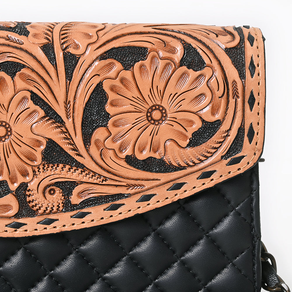 ADBG1781 Small Crossbody  Hand tooled Genuine Leather women bag western Bag