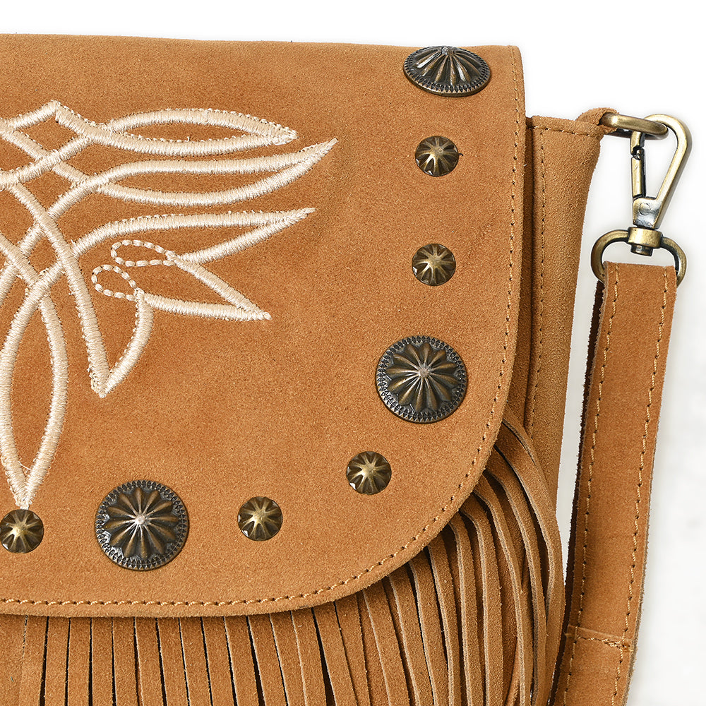 ADBGA836 Crossbody Genuine suede Genuine Leather women bag western Bag