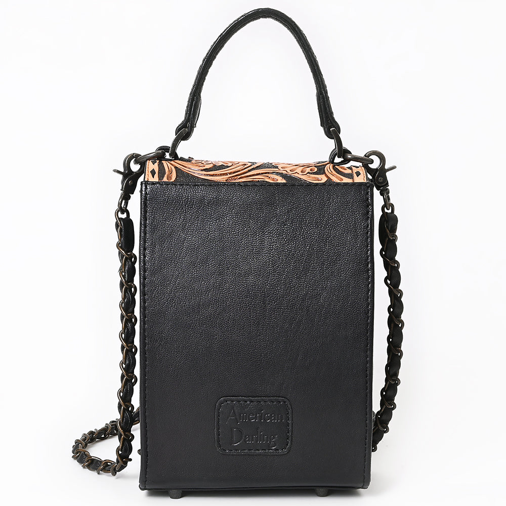 ADBG1794 Cell Phone Case Hand tooled Leather Genuine Leather women bag western Bag