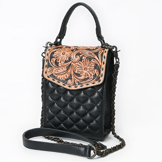 ADBG1794 Cell Phone Case Hand tooled Leather Genuine Leather women bag western Bag