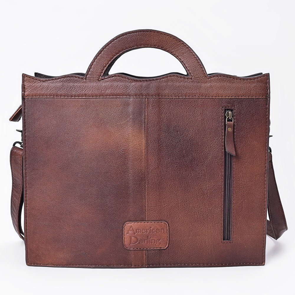 ADBG1801 Briefcase Hand Tooled Genuine Leather women bag western Bag