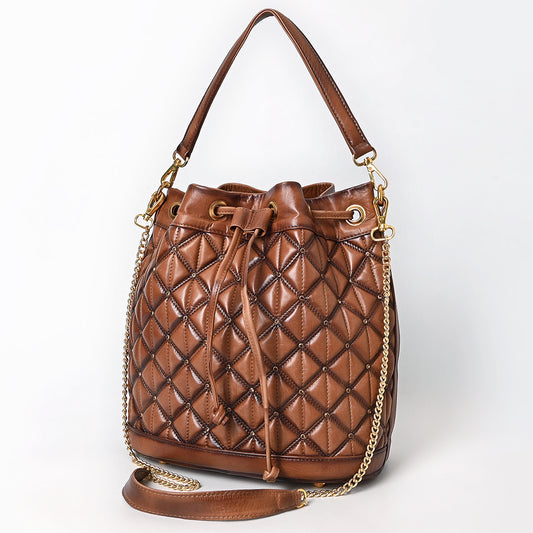 ADBGM784 Bucket Chain Strap Genuine Western Leather Women Bag