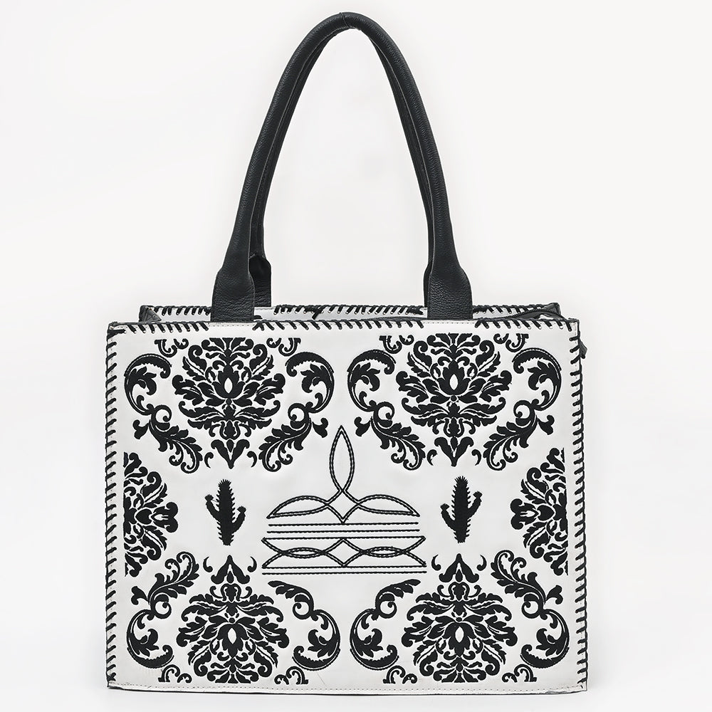 ADBGA884 Tote Embroidery Genuine Leather women bag western Bag