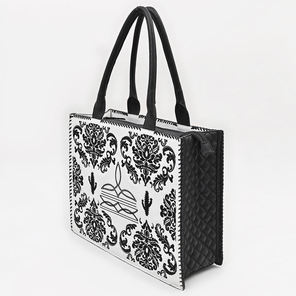 ADBGA884 Tote Embroidery Genuine Leather women bag western Bag