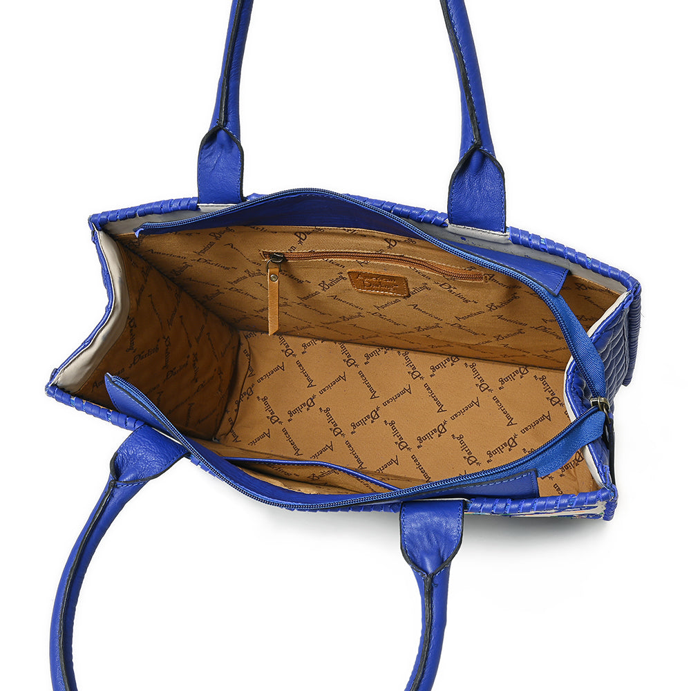 ADBGA885 Tote Embroidery Genuine Leather women bag western Bag