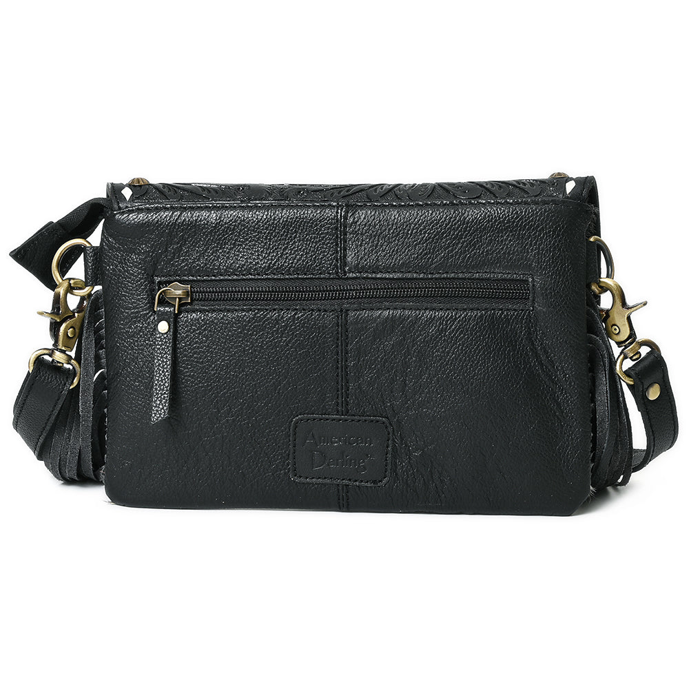 ADBGA886 Small Crossbody Hair-On Hand Tooled Genuine Leather women bag western Bag