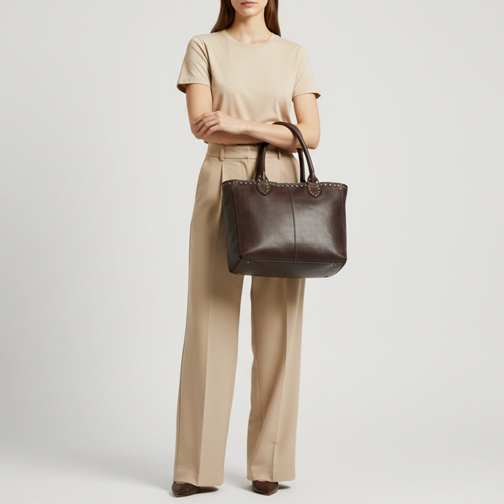 SWL139 Solviera -Handcrafted Riveted Tote