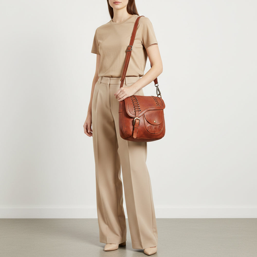 SWL141 Ardesia - Leather Braided Cross Body