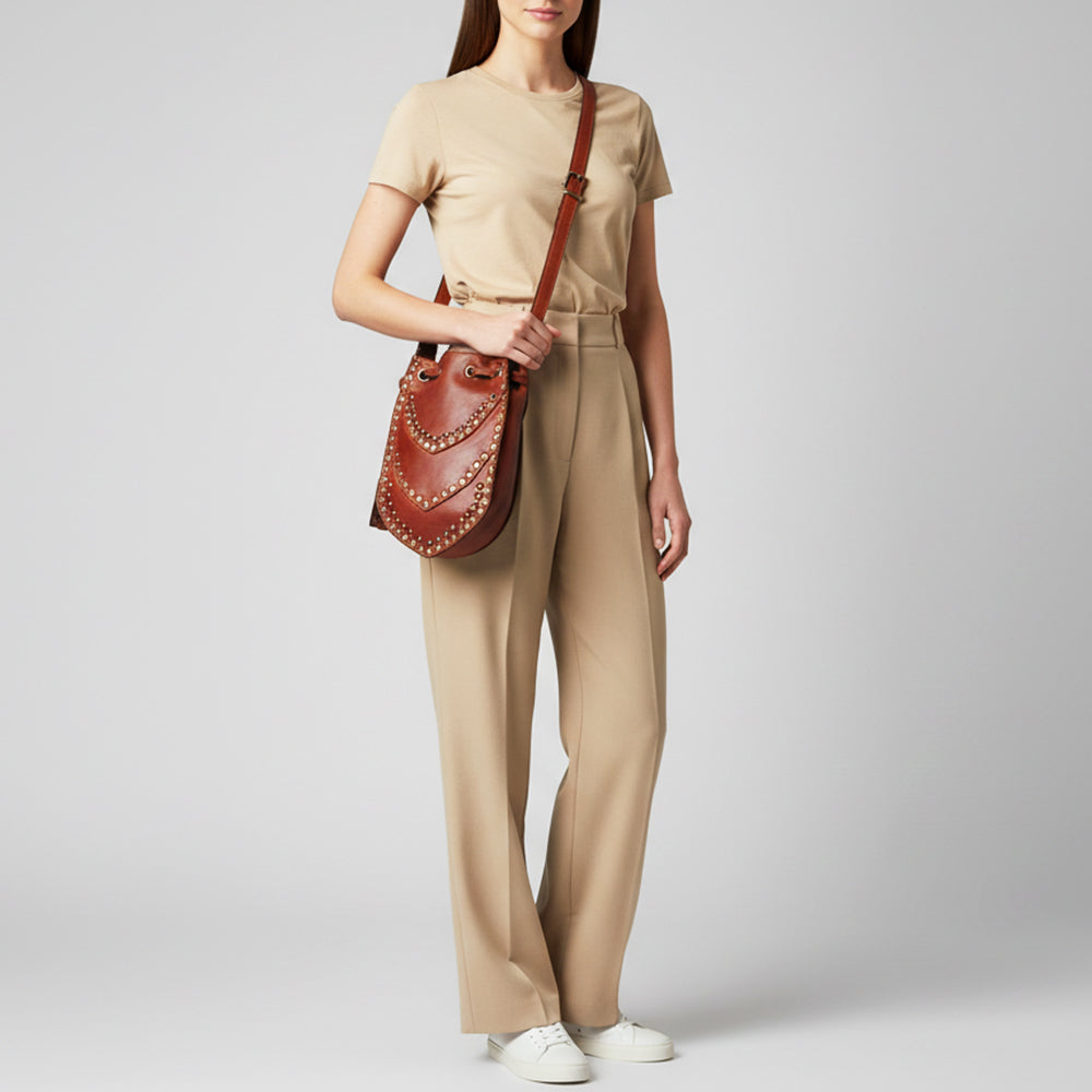 SWL143 Cordaro - Leather Pouch Cross Body